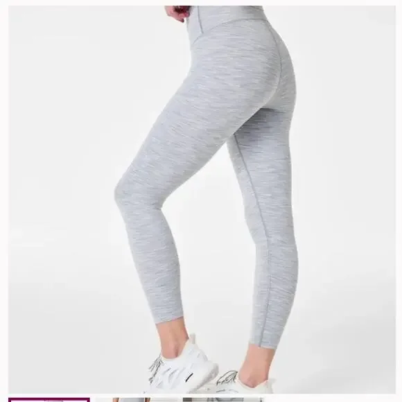 NEW SPANX Soft & Smooth Spacedye 7/8 Legging Gray
Activewear Yoga Large Hi-Rise - Picture 4 of 5